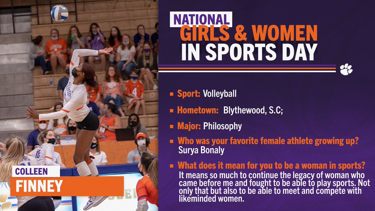 ClemsonVB's tweet photo. Celebrating our incredible WOMEN on and off the court today and every day!
Get to know two of athletes (@colleen_finney and @mckenna_slavik) a little more below.
#NGWDS | https://t.co/3PCvoT1Gms https://t.co/r5ht0mVzJY