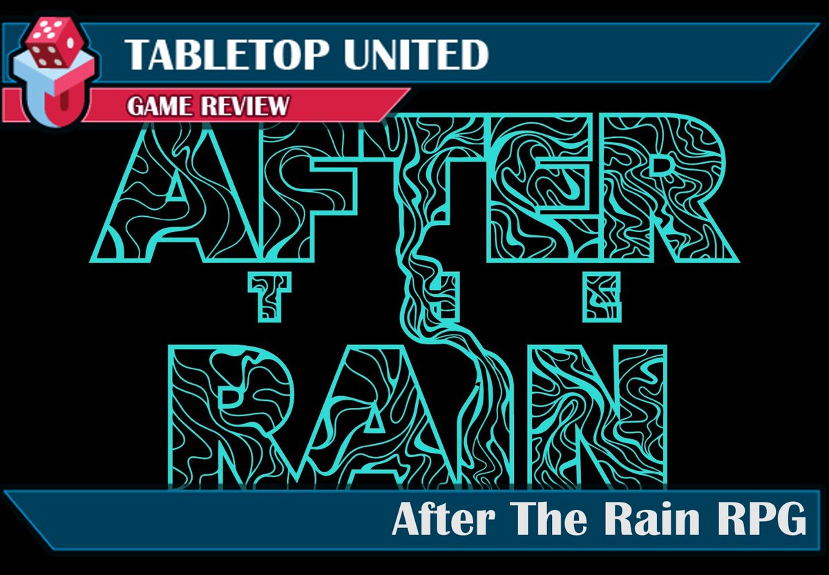 🌧️🌦️☔️
After the Rain published by <a href="/DesksDorks/">Desks and Dorks!</a>  is a compelling character based RPG with unique mechanics that focus on the way "the Rain" affects characters' connections and memories in the world. Read our review here: tabletopunited.com/index.php/revi…
#RPG #rpgreview
