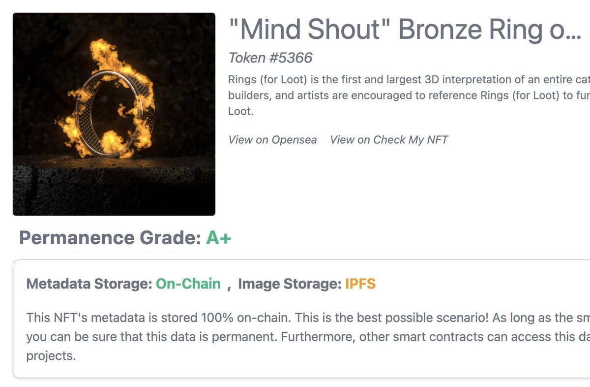 The <a href="/RingsforLoot/">Rings (for Loot)</a> is an A+ project, the proof 👇 apemonitor.com/assets/0x73c50…