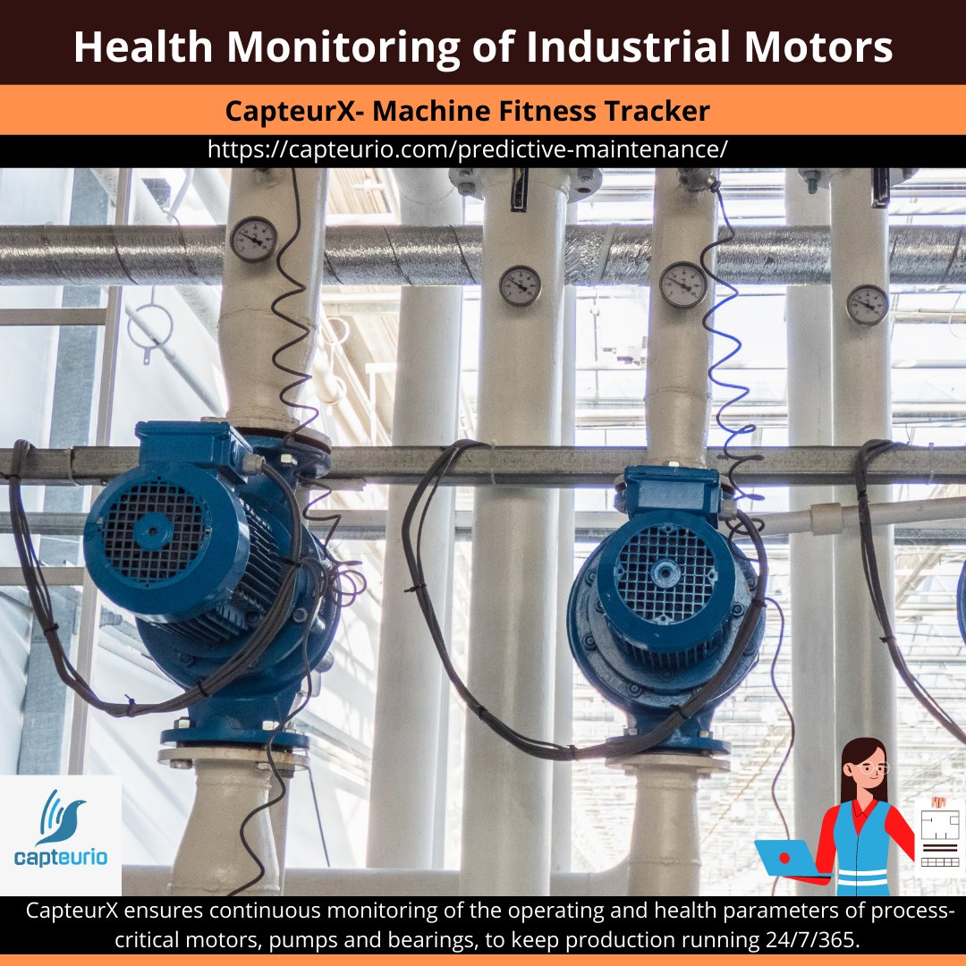 capteurio's tweet photo. Capteur X real-time machine health monitoring - smart Industrial machine Health #sensors are completely removing the need for manual vibration monitoring to prevent premature failure of industrial equipment check out https://t.co/6ViBnlSyAp #machinehealth #vibration #AI https://t.co/fjrDbGHBkn