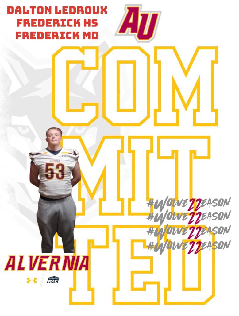 110% Committed!! Want to thank god, my coaches,and most importantly my family for pushing me.<a href="/CoachPlante19/">Bob Plante</a> <a href="/HagerNation/">Josh Hager</a> <a href="/MisterLilly/">Patrick Lilly</a> <a href="/AlverniaFB/">Alvernia Football</a>