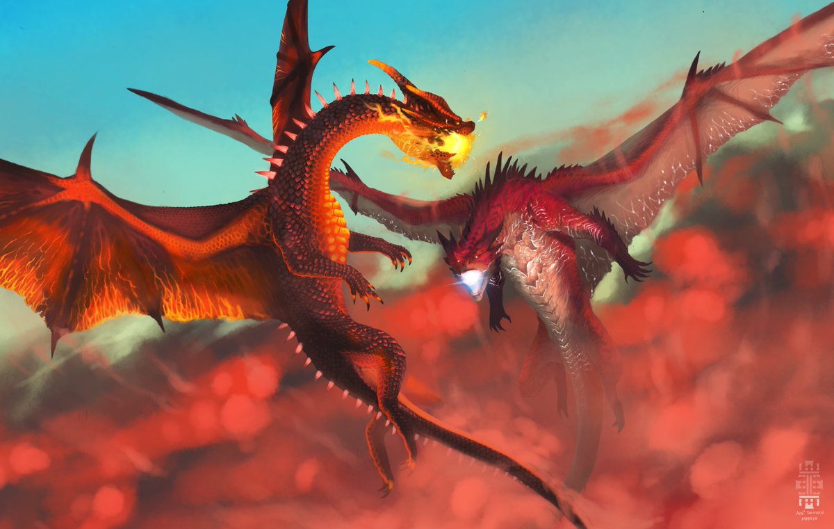 JunBTacuyan's tweet photo. REPOST
MH Fan art:
Gogmazios X Kulve Taroth
Safi'jiiva X Crimson Fatalis
#MonsterHunter https://t.co/DkjBEFPv0a