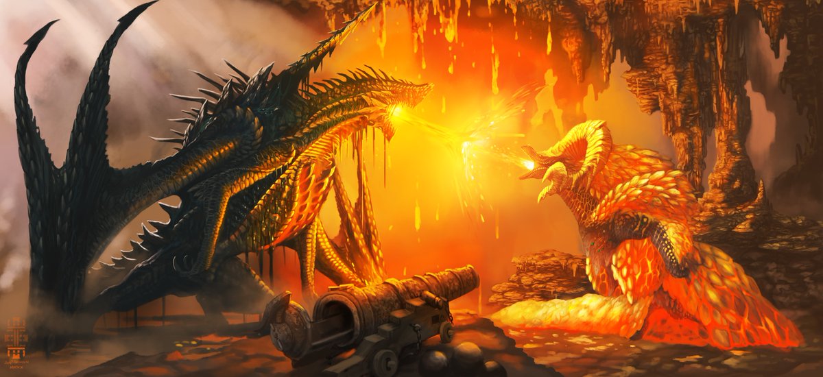 JunBTacuyan's tweet photo. REPOST
MH Fan art:
Gogmazios X Kulve Taroth
Safi'jiiva X Crimson Fatalis
#MonsterHunter https://t.co/DkjBEFPv0a