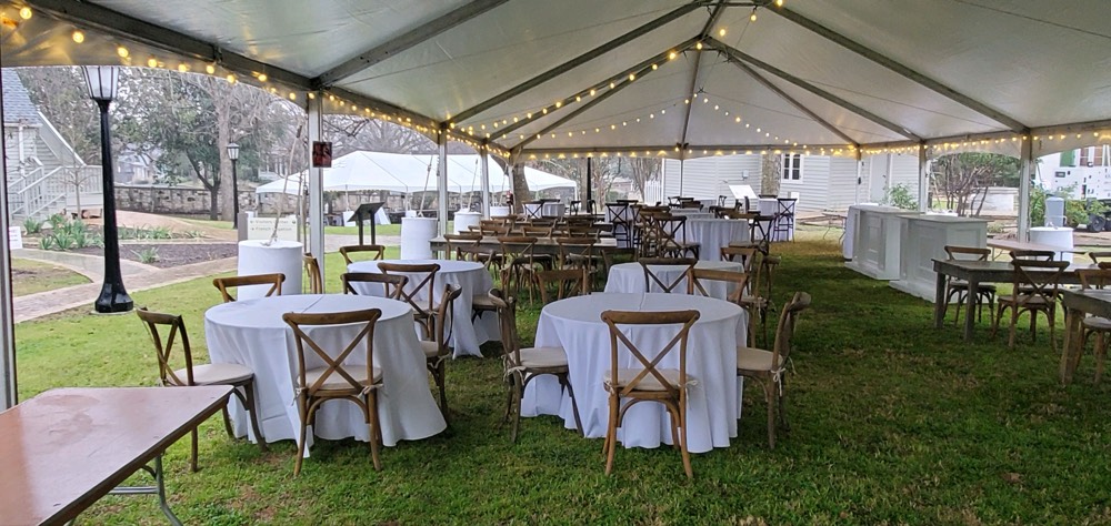 TxHistComm's tweet photo. We're firing up the heaters at the French Legation State Historic Site for the opening reception of #RealPlaces22 tonight! Attendees, don't forget your conference badge for entry. See you soon! https://t.co/VlUlAIGCPL