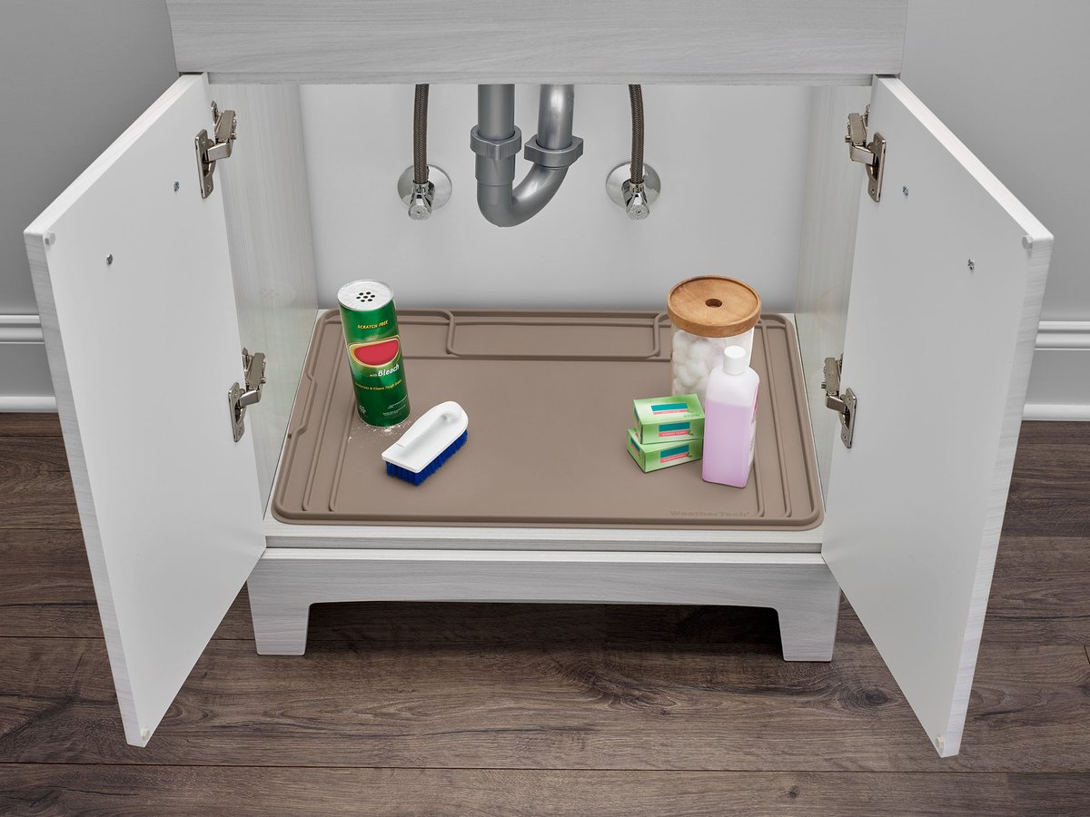 weathertechca's tweet photo. Protect your expensive kitchen and bathroom cabinets from spills and leaky drain pipes with the #WeatherTech SinkMat.
#WeatherTechCanada #WeatherTechHome #SinkMat https://t.co/j8emAtjPz9