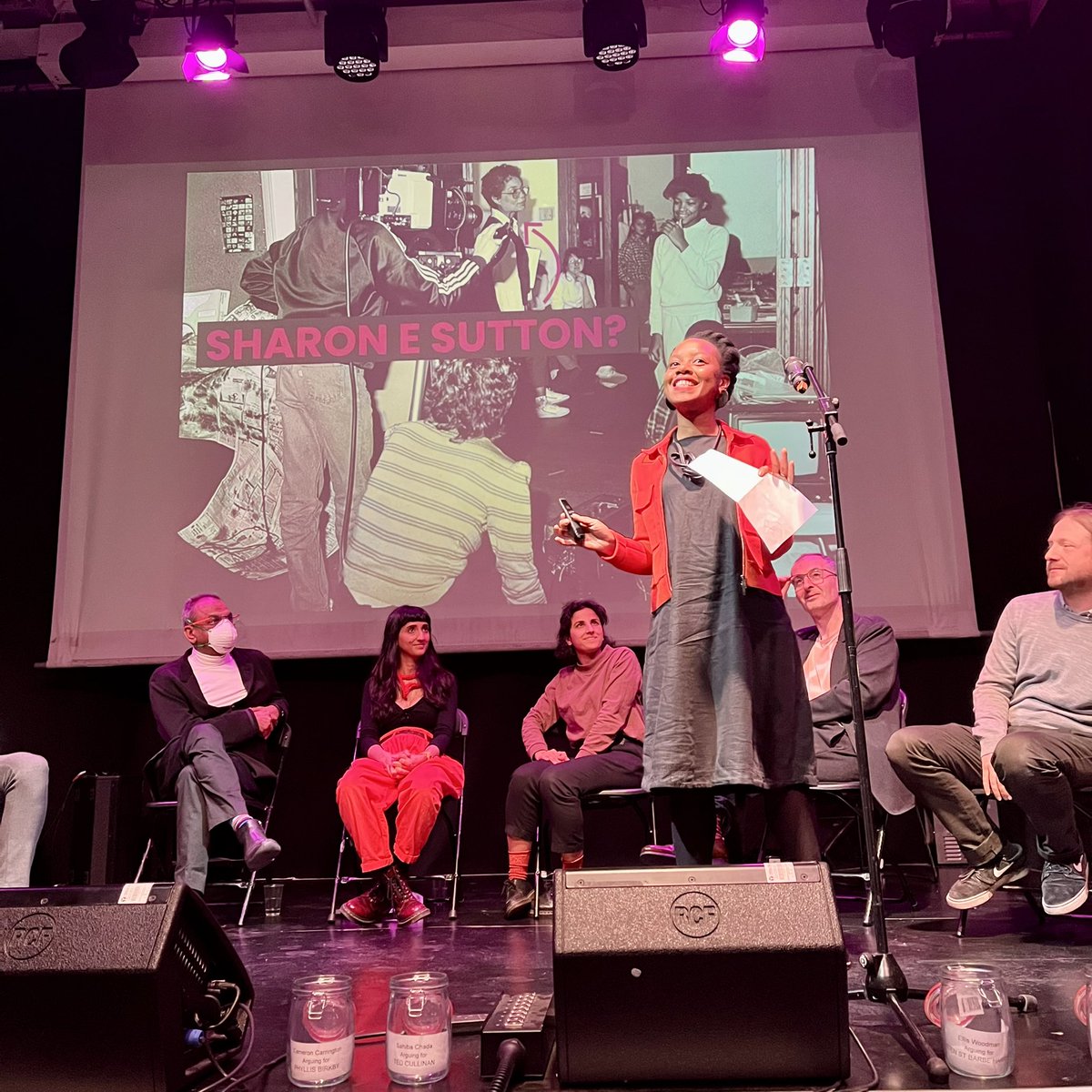 <a href="/stephurbansym/">Stephanie Edwards</a> from <a href="/UrbanSymbiotics/">Urban Symbiotics</a> made a great case tonight arguing for Dr. <a href="/SharonEgretta/">SharonEgretta Sutton</a> Sutton to be part of the Architecture Education Canon. And she won ✨ A remarkable contribution that needs to be taught widely. 
.
.
@OpenCityLondon #AccelerateDebate #ReloadTheCanon