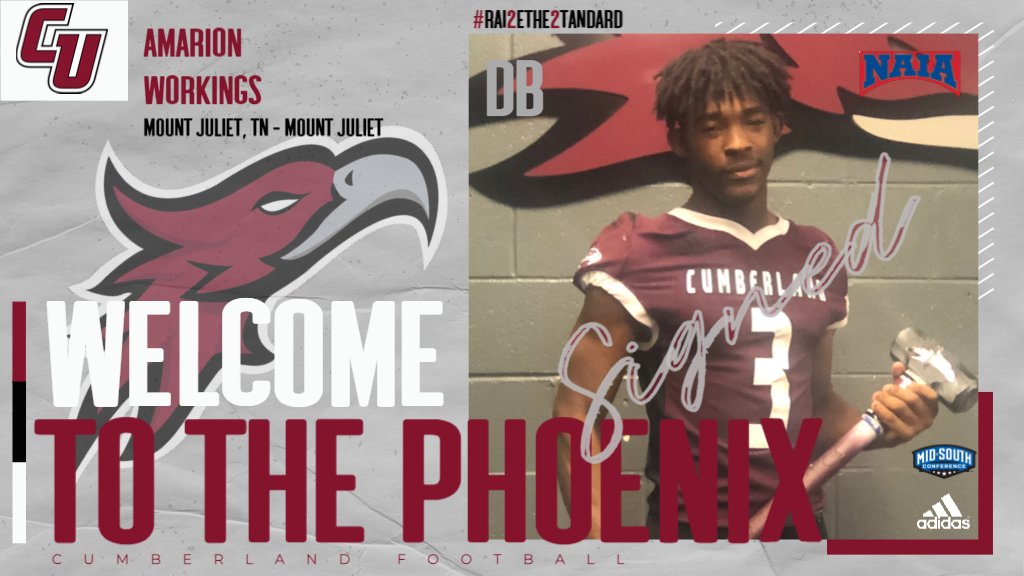 We want to welcome <a href="/AmarionWorkings/">Amarion Workings</a> to <a href="/CumberlandU/">Cumberland University</a> and Phoenix Football! #RAI2Ethe2TANDARD #ATTACK #GATA