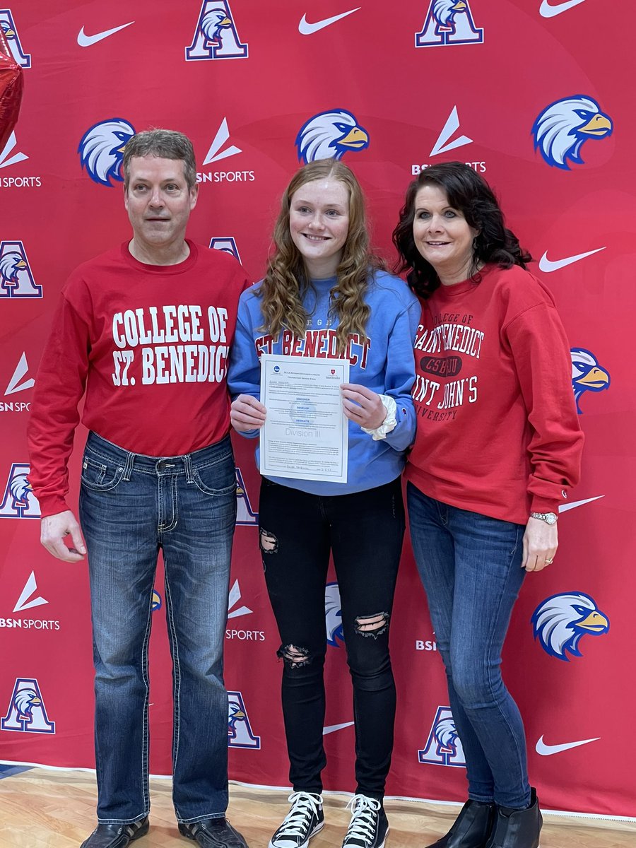 apollotf1's tweet photo. Congrats goes out to @BVerkinnes for following her dreams of competing in collegiate track and field at St. Benedict’s! You have grown so much over the years and will do awesome in college! St. Ben’s is getting a great leader and all around great person  #SigningDay https://t.co/10bMZx3upk