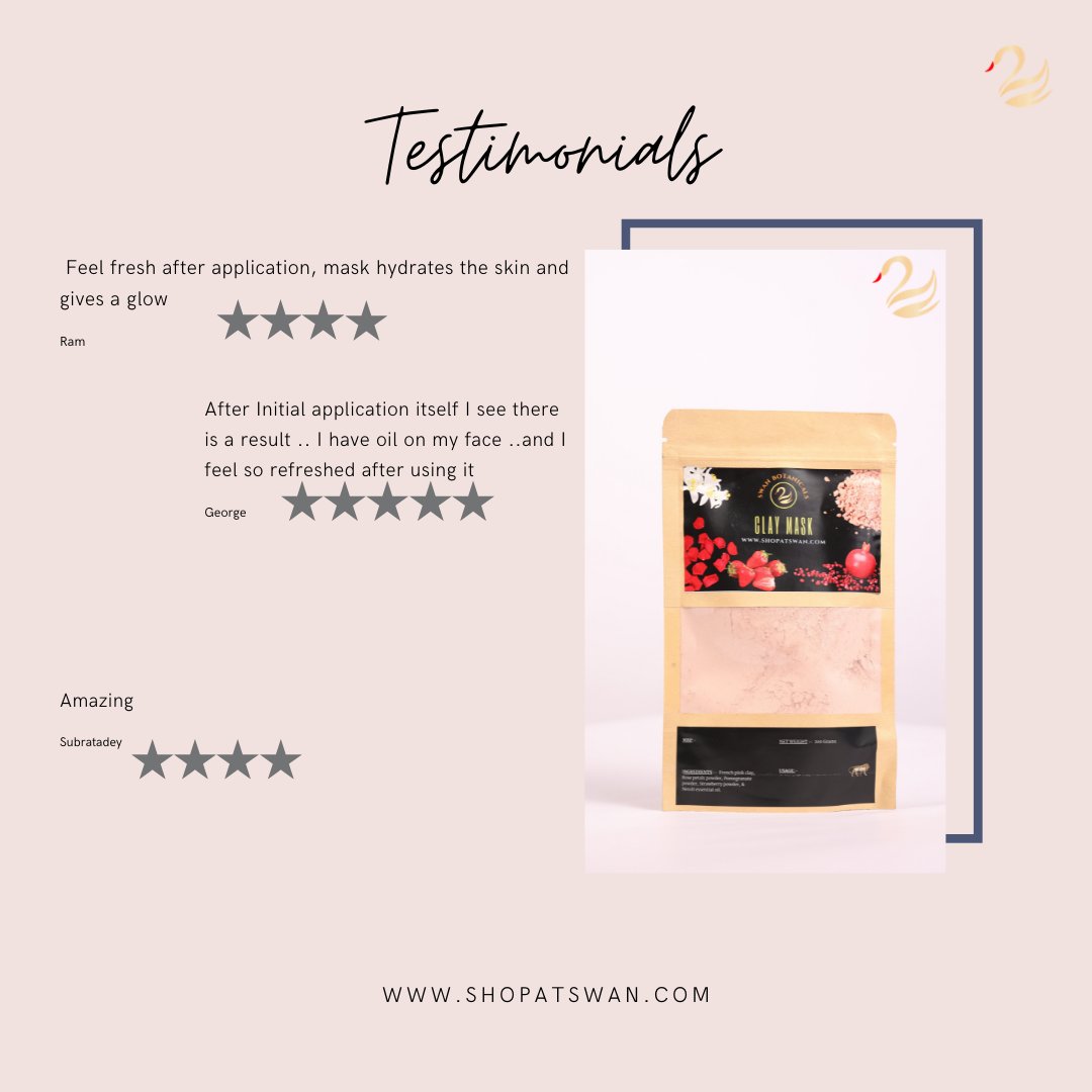 shopatswan's tweet photo. Happy customers = Happy us... Here's what customers think about our clay mask!!!
Visit us and shop on https://t.co/UDTgSYVijT
#Claymask #testimonials #OrganicShopping #Shopping #Organic #shopatswan @shopatswan https://t.co/4Jw9PGq3ug