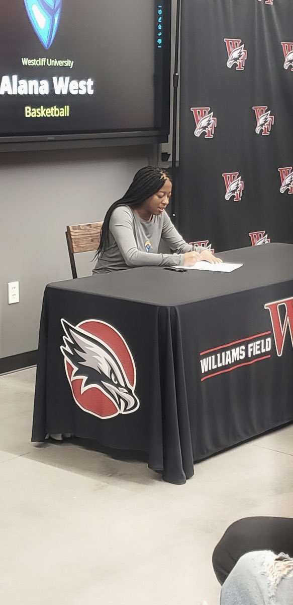 Prin_West's tweet photo. It’s National Signing Day- say no more! Keep reaching your goals baby girl- you are blessed 🙏🏽❤️🏀#Westcliffcommit #24 @Alana2022W https://t.co/yussqEiGcL