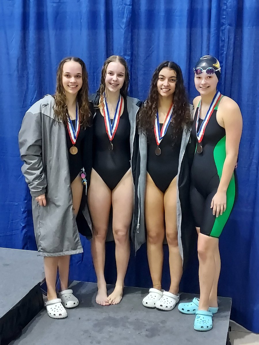 Oh, and 200 Free relay medals to the same squad!