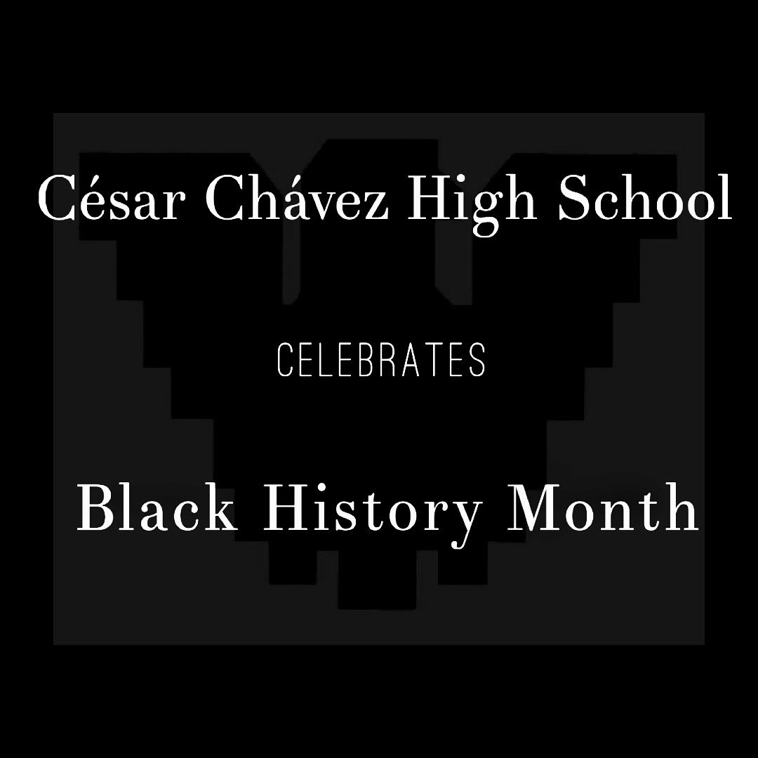 aztecwaterman's tweet photo. #CCAHS “César Chávez HS is committed to doing its best to recognize, celebrate, and infuse Black History into our curriculum and special events, during the month of February and throughout the year, every year.” Dr. Martínez https://t.co/iTcL3D9vgN