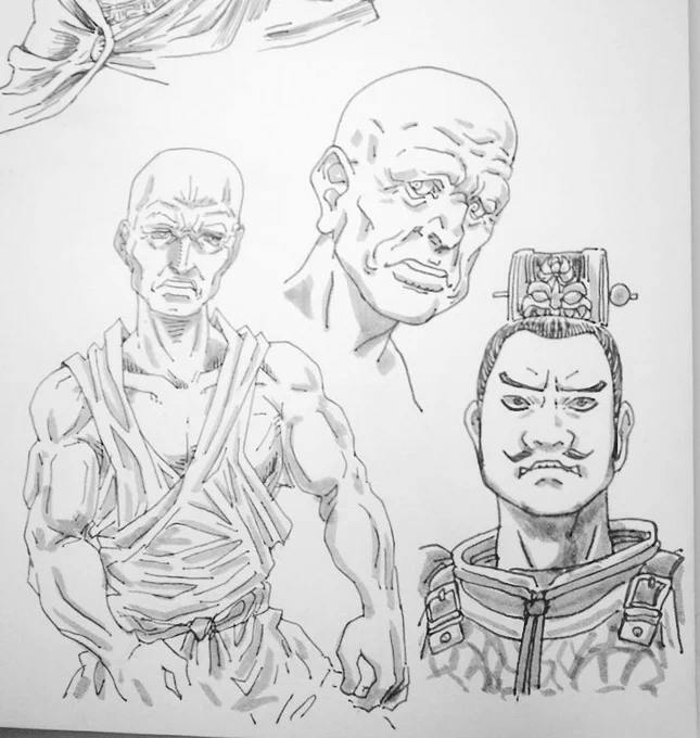 おっさんとか描きたくなって #おきらくがき 