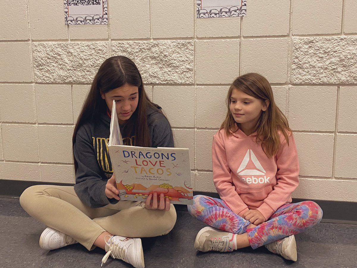 Thanks <a href="/barney_amanda/">Amanda  Barney</a> for bringing a former student to read to one of my kiddos for World Read Aloud Day! 🌎📚 Ss will always be one of “our kids” even when they grow up and go to middle school! 😍 <a href="/TCBOE_LES/">Lincoln Elementary</a> <a href="/dms_tcboe/">Drew Middle School</a>