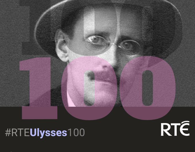 RTEArena's tweet photo. @RTEArena is excited to celebrate 100 years of James Joyce's Ulysses tonight with Colm Tóibín, Terrence Killeen, @NualaNiC Mary Costello, JP McHugh &amp; Catherine Flynn @u22podcast - Join us at 7pm on @RTERadio1 https://t.co/oTVzniil1j