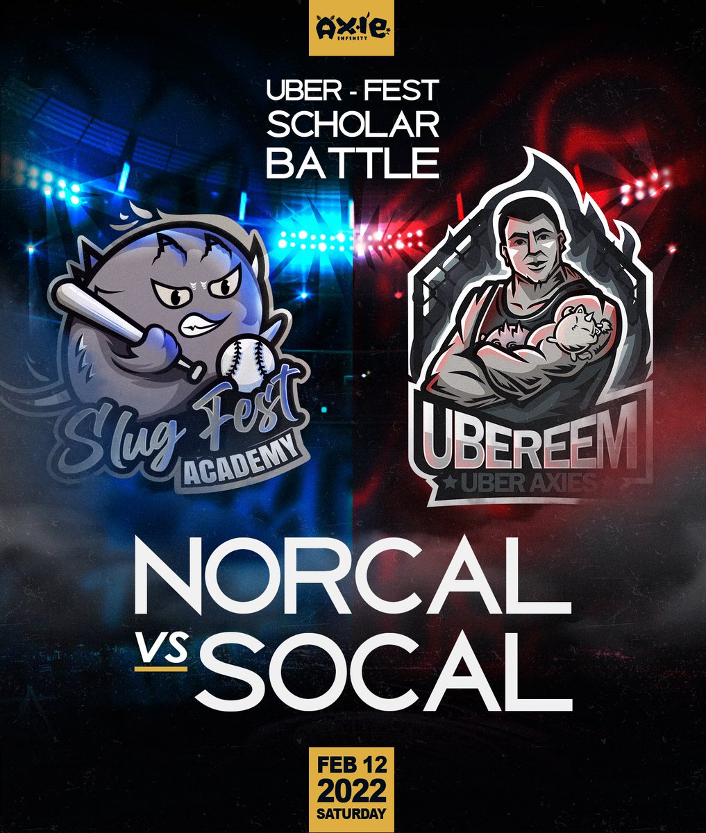 Ubereem209's tweet photo. I’d be scared if I was @SlugFestAcademy… Feb 12th is gonna be rough day for them. Uber Scholars are the hardest in the game💪🏼💪🏼 #AxieInfinity https://t.co/FglAQRuoxq