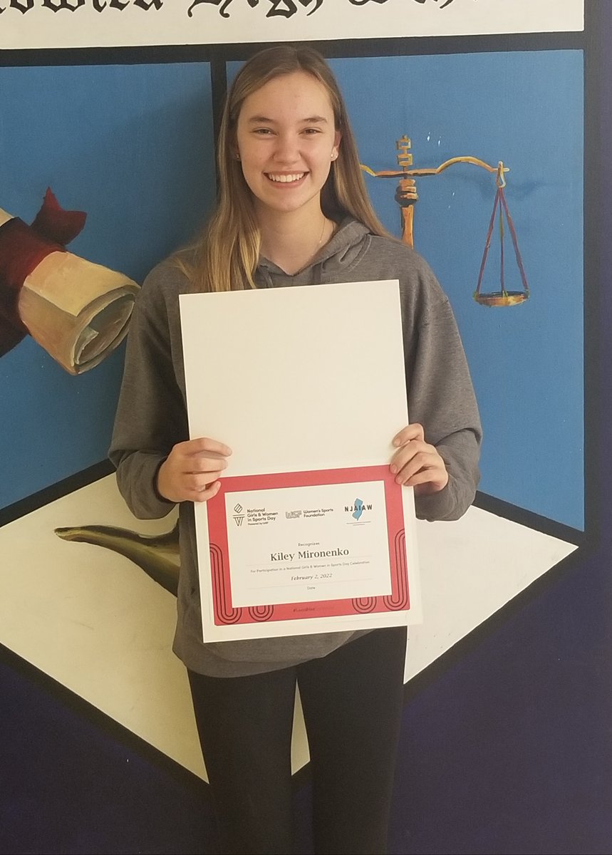Congratulations to Kiley Mironenko for being selected to represent Waldwick HS on National Girls and Women in Sport Day! Kiley is a three-sport athlete, excellent student, and outstanding school citizen. #WarriorNation #NGWSD  #LeaderHerForward <a href="/NJSIAA/">NJSIAA</a> <a href="/VarsityAces/">Varsity Aces</a> <a href="/NJAIAW/">NJAIAW </a>