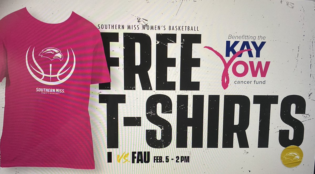 Lady Eagle Basketball is honoring Breast Cancer Patients on Saturday February 5th at 2pm.
You are a TRUE EAGLE as you have flown through and above the storms. We want to HONOR YOU.
Free admission for YOU. $6 for family members.
Contact Hannah.mordica@usm.edu to gain admission.