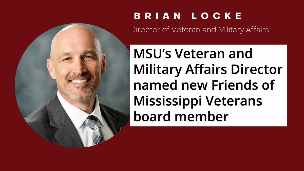 Our Director of Veteran and Military Affairs has been named new Friends of Mississippi Veterans board member! Check out the link in our bio to learn more👏🏼