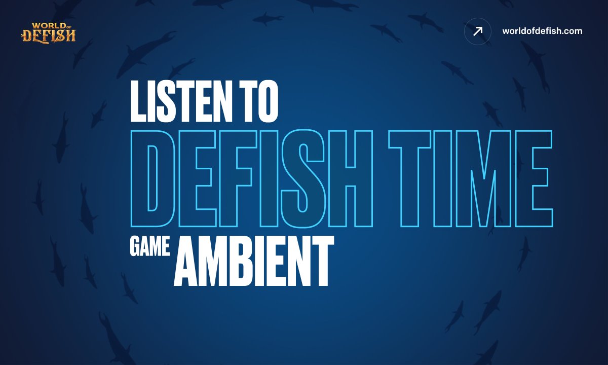 WorldOfDefish's tweet photo. Captains, our YouTube is gaining momentum! #WOD presents - Ambient "Defish Time" - click to listen! https://t.co/uBElZpwgtY 🎉 

Perfect tune and good sound are a must for your relaxing evening! The melody attracts all the fishes to be catched 🎶

#Metafish #NFT #P2E https://t.co/XIuK4KUD0b