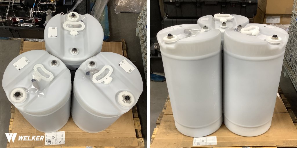 WelkerInc's tweet photo. Power Trio: Three 15-gallon #Welker #OdorEyes AEF-2 Atmospheric Exhaust Filters are Wisconsin-bound for use by a local #NaturalGasUtility.

Learn more https://t.co/SsDTVisydH

#WhatsShippingWednesday🚛 #NaturalGas #Odorization #Odorisation #Odorizer #OdorControl #OdorElimination https://t.co/bBvMteH1cp