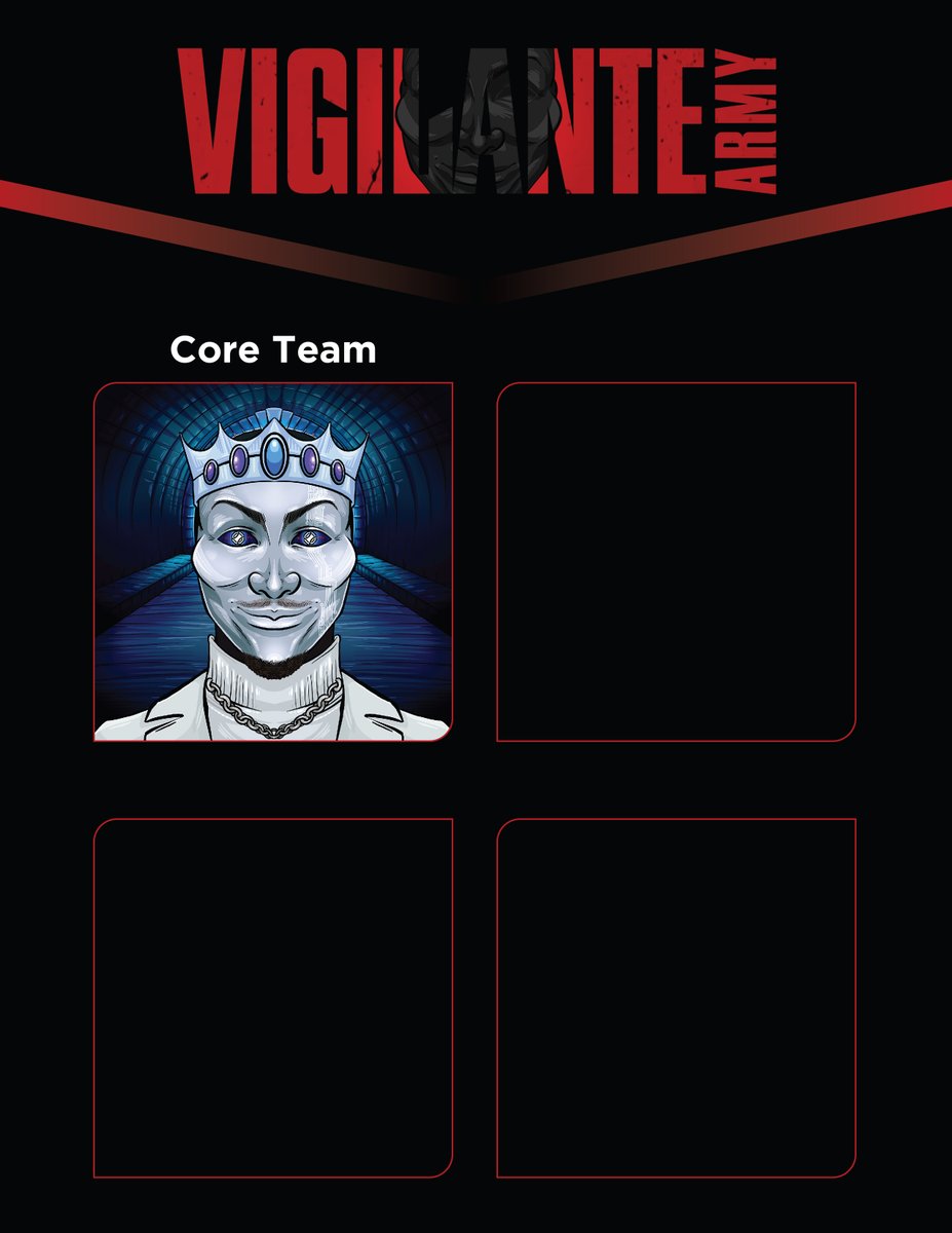 Introducing the Vigilante Army! An ecosystem of 4 NFT collections supporting the mission of HonestNFT. These 4 collections will all play integral roles in our upcoming DAO. Today we introduce the first of the 4: Core Team. 

More details on the other 3 collections coming soon!