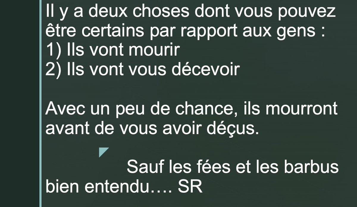 RusinekStephane's tweet photo. Grande pensée du jour https://t.co/kALOCgBkxH