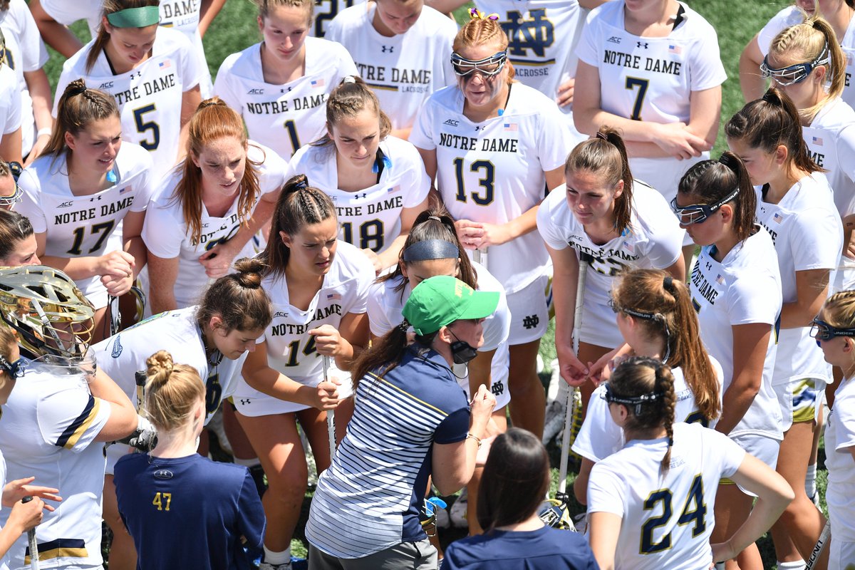 NotreDameGLD's tweet photo. On #NGWSD  we celebrate the strong, empowering women of @FightingIrish Athletics and all they do to inspire and uplift the next generation of athletes, coaches and professionals ☘️
#GoIrish https://t.co/3RsblfgM08