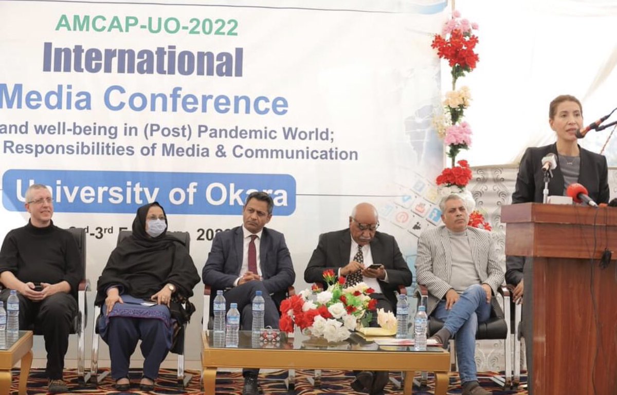 Today AMCAP (Association of Media &amp; Communication Academic Professionals) organised a two-day International Media Conference in collaboration with <a href="/UODMCSOfficial/">Department of Media & Communication Studies, UO</a>, University of Okara. 

Various Int’l &amp; national scholars &amp; media professionals joined. 
#AMCAP_UO_2022