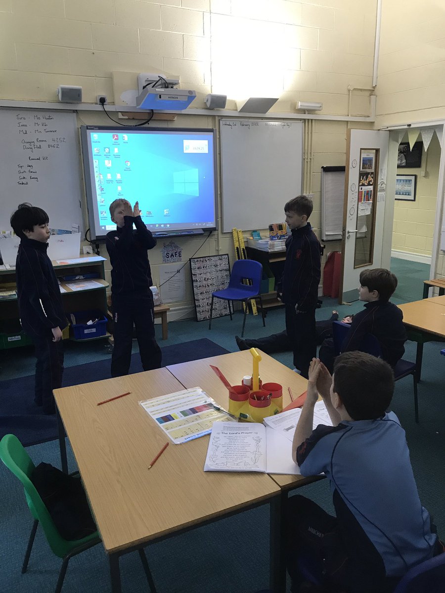 MerchiJuniors's tweet photo. J4 and J5 charades today in R.S. - the boys re-enacted different stories from the Gospels and we all had to guess which ones they were acting out. An energetic lesson with lots of excellent learning. #discovermerchiston #dramalesson #interactivelearning https://t.co/1WIf51WPd3