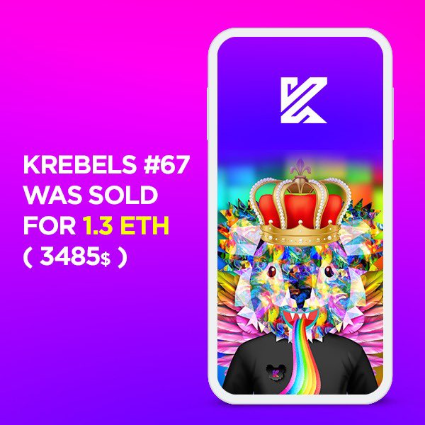 the_KRebels's tweet photo. One of #Krebels was sold at 🔥1.3 ETH🔥 (~3485$) just hours after the reveal.
The rumor has it there’re negotiations about the legendary #NFT https://t.co/Pev6Qiam6S