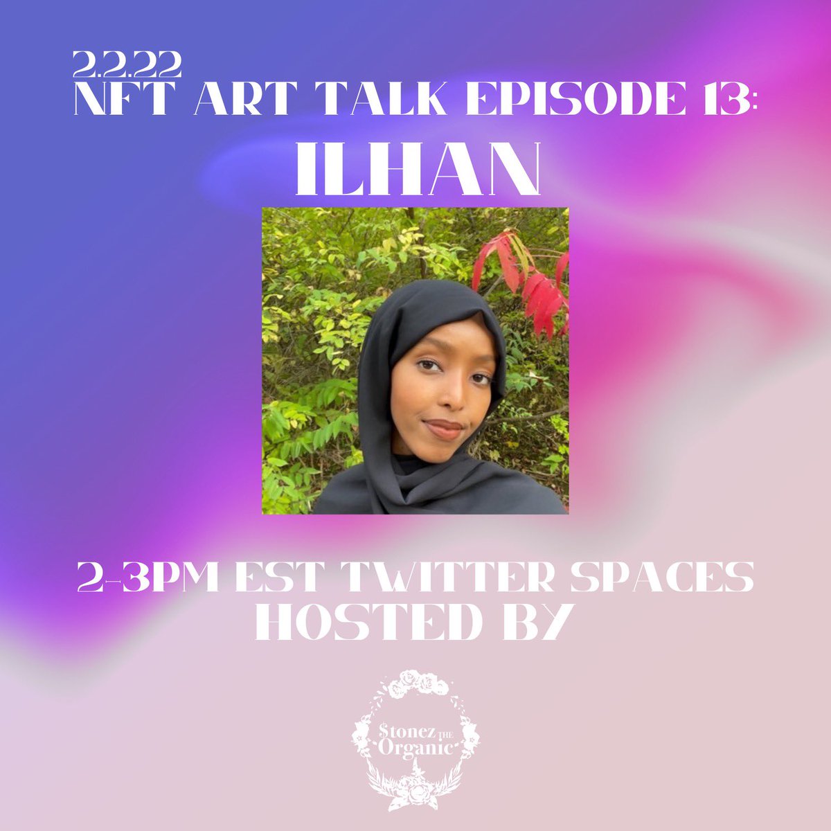 OrganicStonez's tweet photo. Ready for today’s NFT ART TALK 🎨show with @syzygiess! 

She’s gonna give us some insight on her latest drop and visions for Web 3! 

Pull up @ 2 PM EST! 
https://t.co/O516UrvuO5 https://t.co/YteFDk5vRJ