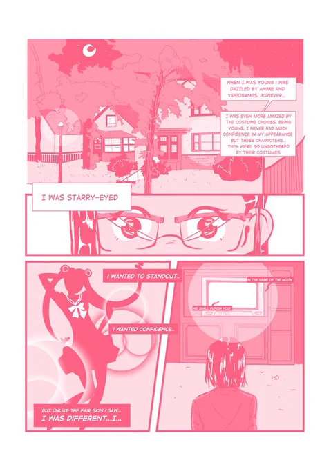Happy #BlackHistoryMonth ♡ Heres a comic I made about being a black cosplayer in a racist cosplay community #BlackCosplayer 🖤💖🖤💖 