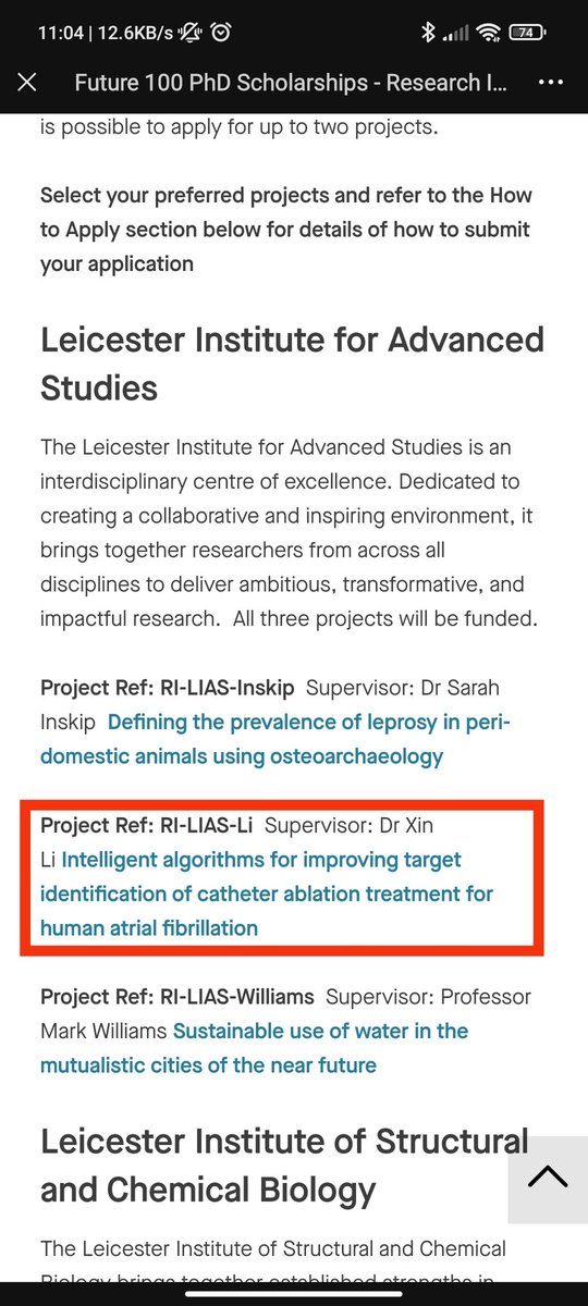 Xin Li (@drxinli) on Twitter photo We have a newly funded PhD position on machine learning and atrial fibrillation. le.ac.uk/study/research…
<a href="/g_andre_ng/">G. Andre Ng</a> <a href="/huiyuzhou/">Z</a> <a href="/UoL_Engineering/">University of Leicester School of Engineering</a> <a href="/UoLCVS/">Uni of Leicester Cardiovascular Sciences</a> <a href="/LeicResearch/">Research at Leicester's Hospitals</a> <a href="/LeicesterBRC/">NIHR Leicester BRC and CRF</a> funded by <a href="/LeicsIAS/">Leicester Institute for Advanced Studies</a> and Future 100 PhD Scholarships from <a href="/uniofleicester/">University of Leicester</a> We have a newly funded PhD position on machine learning and atrial fibrillation. le.ac.uk/study/research…
<a href="/g_andre_ng/">G. Andre Ng</a> <a href="/huiyuzhou/">Z</a> <a href="/UoL_Engineering/">University of Leicester School of Engineering</a> <a href="/UoLCVS/">Uni of Leicester Cardiovascular Sciences</a> <a href="/LeicResearch/">Research at Leicester's Hospitals</a> <a href="/LeicesterBRC/">NIHR Leicester BRC and CRF</a> funded by <a href="/LeicsIAS/">Leicester Institute for Advanced Studies</a> and Future 100 PhD Scholarships from <a href="/uniofleicester/">University of Leicester</a>