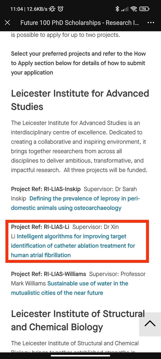 We have a newly funded PhD position on machine learning and atrial fibrillation. le.ac.uk/study/research… @g_andre_ng @huiyuzhou @UoL_Engineering @UoLCVS @LeicResearch @LeicesterBRC funded by @LeicsIAS and Future 100 PhD Scholarships from @uniofleicester