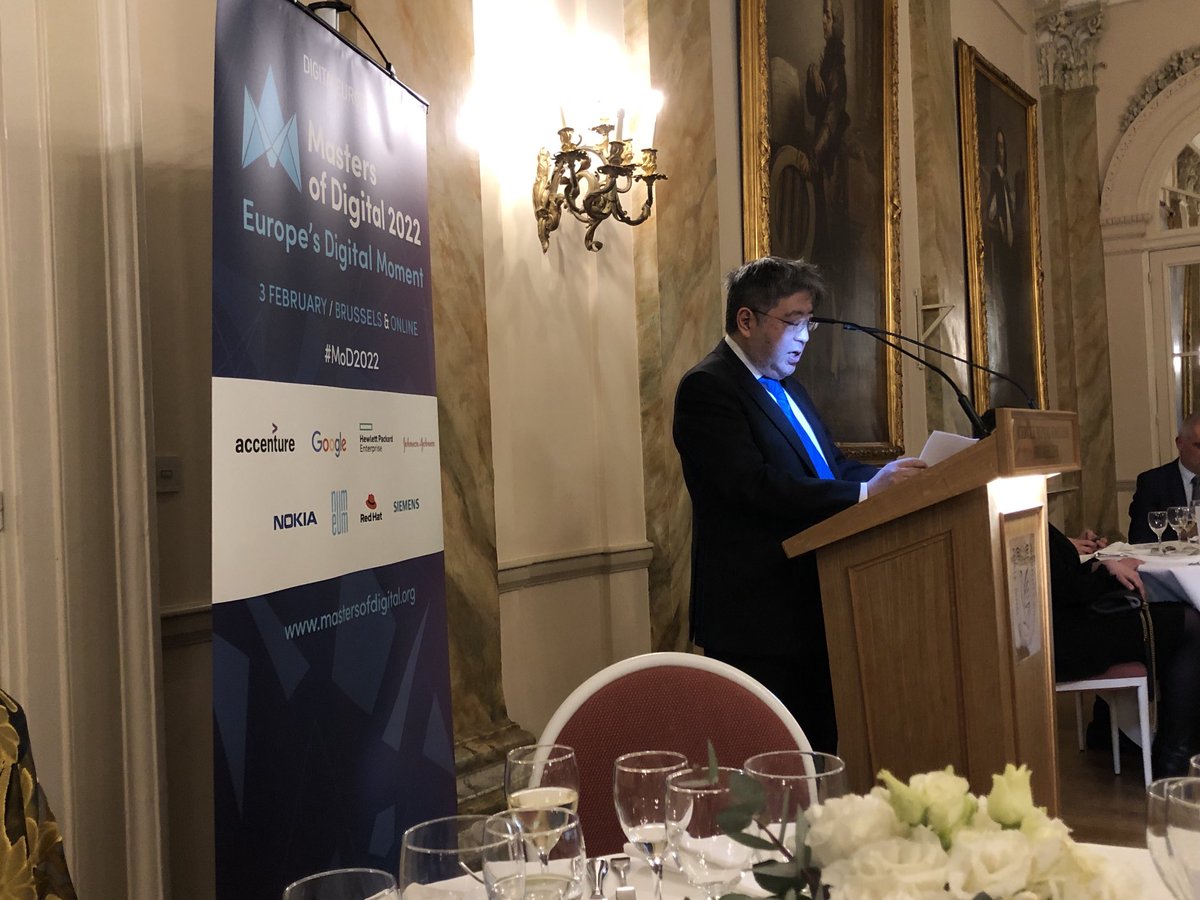 Julian David (@techukceo) on Twitter photo Japanese ambassador to EU addressing <a href="/DIGITALEUROPE/">DIGITALEUROPE</a> members at the Masters of Digital dinner - emphasising the importance of free flow of data and citing the Japan U.K. CTA as a model for discussions with the EU Japanese ambassador to EU addressing <a href="/DIGITALEUROPE/">DIGITALEUROPE</a> members at the Masters of Digital dinner - emphasising the importance of free flow of data and citing the Japan U.K. CTA as a model for discussions with the EU