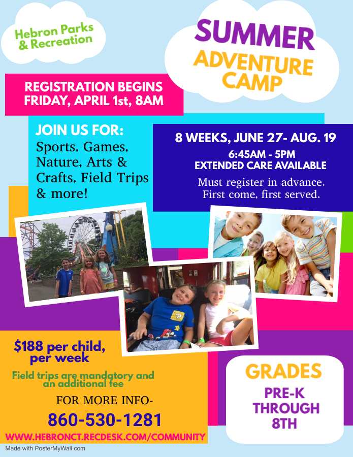 HebronCTRec's tweet image. Mark your calendars!! 😀