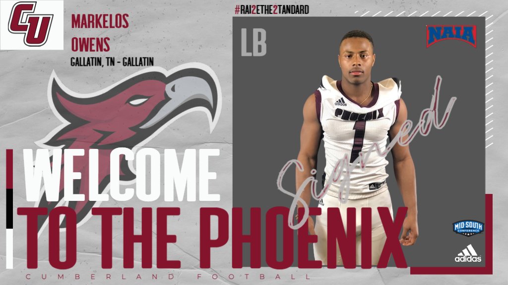We want to welcome <a href="/OwensMarkelos/">Markelos Owens</a> to <a href="/CumberlandU/">Cumberland University</a> and Phoenix Football! #RAI2Ethe2TANDARD #ATTACK #GATA