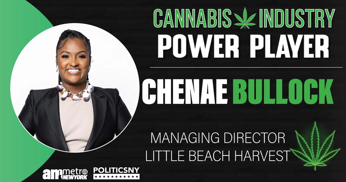 LittleBeachNY's tweet photo. Thank you @politicsnynews for including Little Beach Harvest Managing Director, Chenae Bullock @neetooesqua, as one of the NY Cannabis Industry's Power Players! https://t.co/vJL4Neq7ip