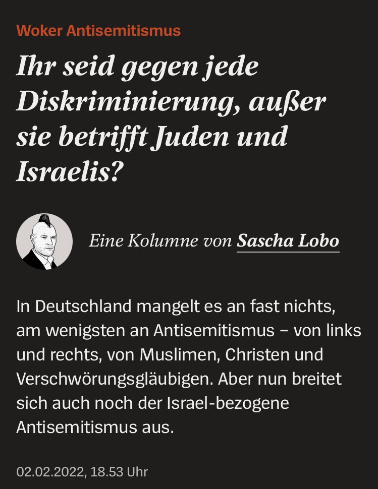Ja natürlich muss der Lobo auch noch seine Scheißmeinung dazu in den Äther kacken