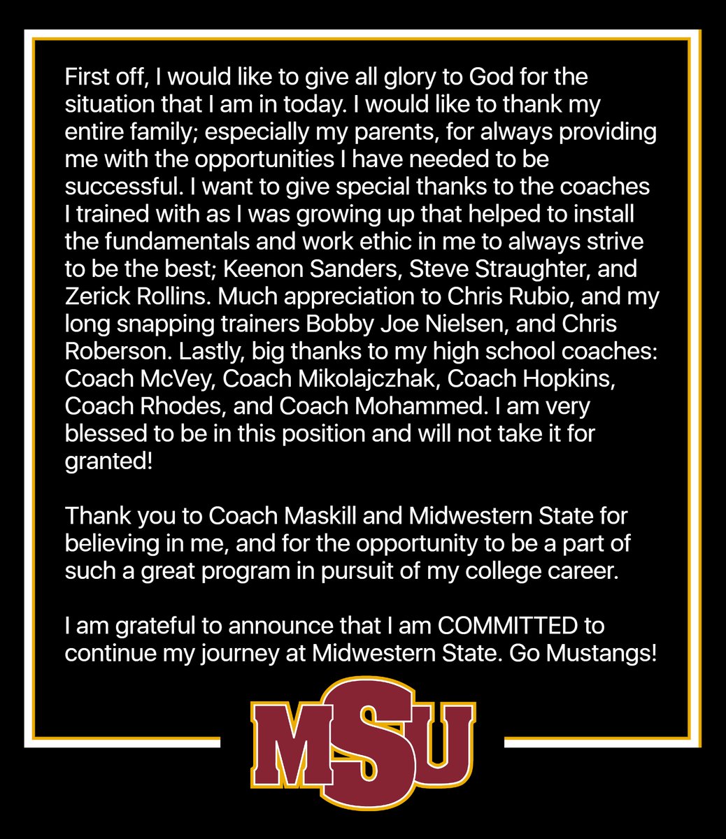 dylanerwin51's tweet photo. Committed. Ready for the next level! 
 @MSUMustangs @MSUTexasFB @coachMartinezDL @FBCoachWilk @MustangsDC @MSUCoachGraf  @Bobby_Joe_14 @TheChrisRubio @chrisroberson44  @mcvey_todd @CoachKaliefM https://t.co/4cz9l4RkeW