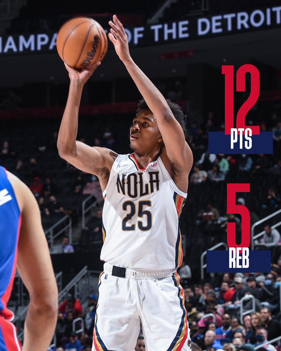 PelicansNBA's tweet photo. Career-high night for the rook ๐ https://t.co/WC0KBc0QIu