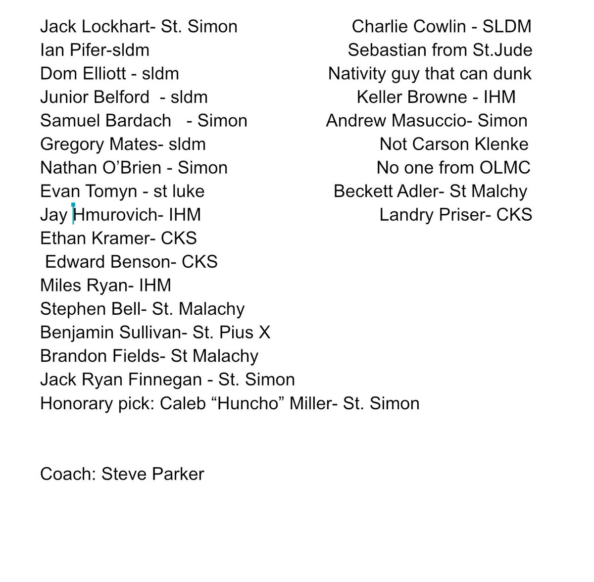 thesimonjungle's tweet photo. Breaking news: The All American list has officially been released by the press. Good work to those on the list, and to those who aren’t continue to work hard during the off season. https://t.co/4nFCZyqQ8S