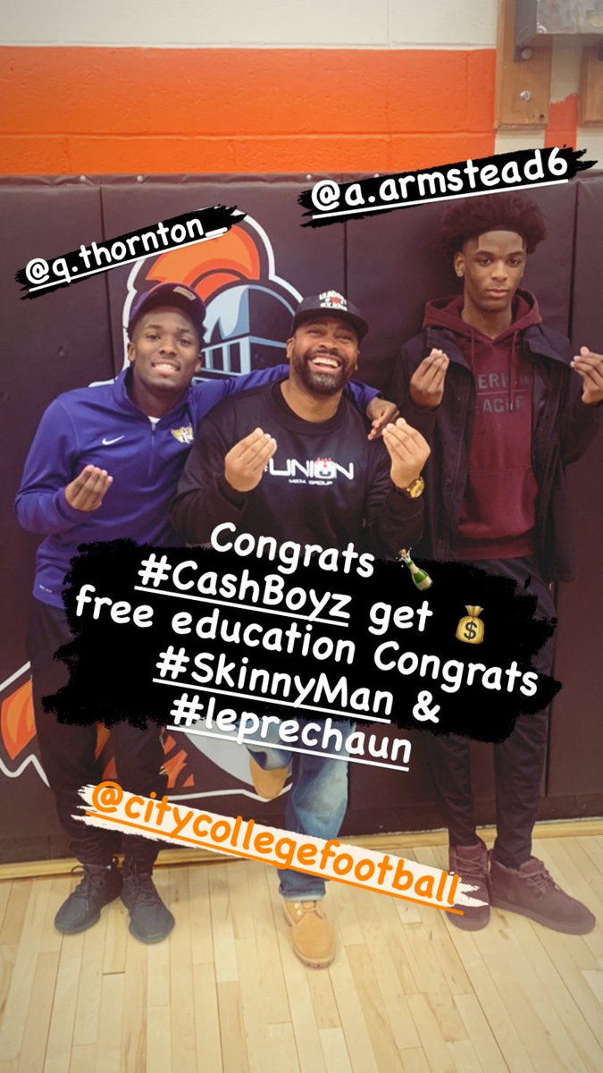 BStreamPayeski's tweet photo. Congrats @qthornton2 and @a_armstead6 💯💪🏾💯 @CityCollegeFB #cityforever @tennesseetech &amp; @ShawUniversity https://t.co/4qtoQbNagG