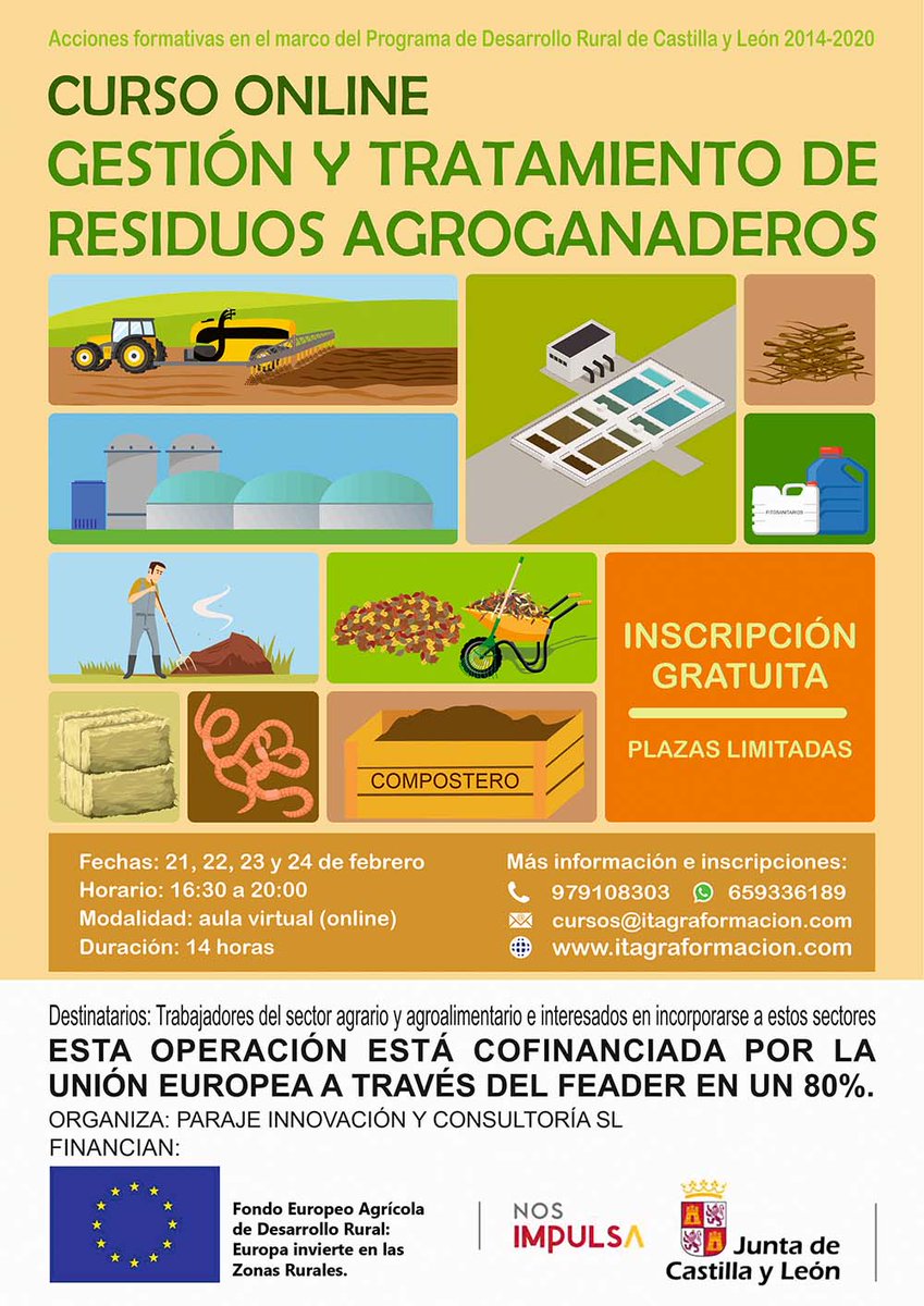 ParajeInnova's tweet photo. ¿Sabes que en @ParajeInnova estamos poniendo en marcha toda una sección de #formación? cuatro cursos sobre control de #plagas, #residuos agroganaderos y #horticultura ecológica urbana. #Online y presencial. Toda la info en https://t.co/e4Bg1FFmbR https://t.co/hI3LTZ0XPZ