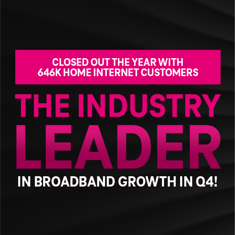 MikeSievert's tweet photo. .@TMobile's earnings: 

⭐️ Record postpaid customer growth 
🔥 210M covered people with UC #5G 
📈 Industry-leading service revenue growth 
🥇 Led the industry in broadband growth in Q4 
🏢 Strong win-share with Enterprises &amp; Government