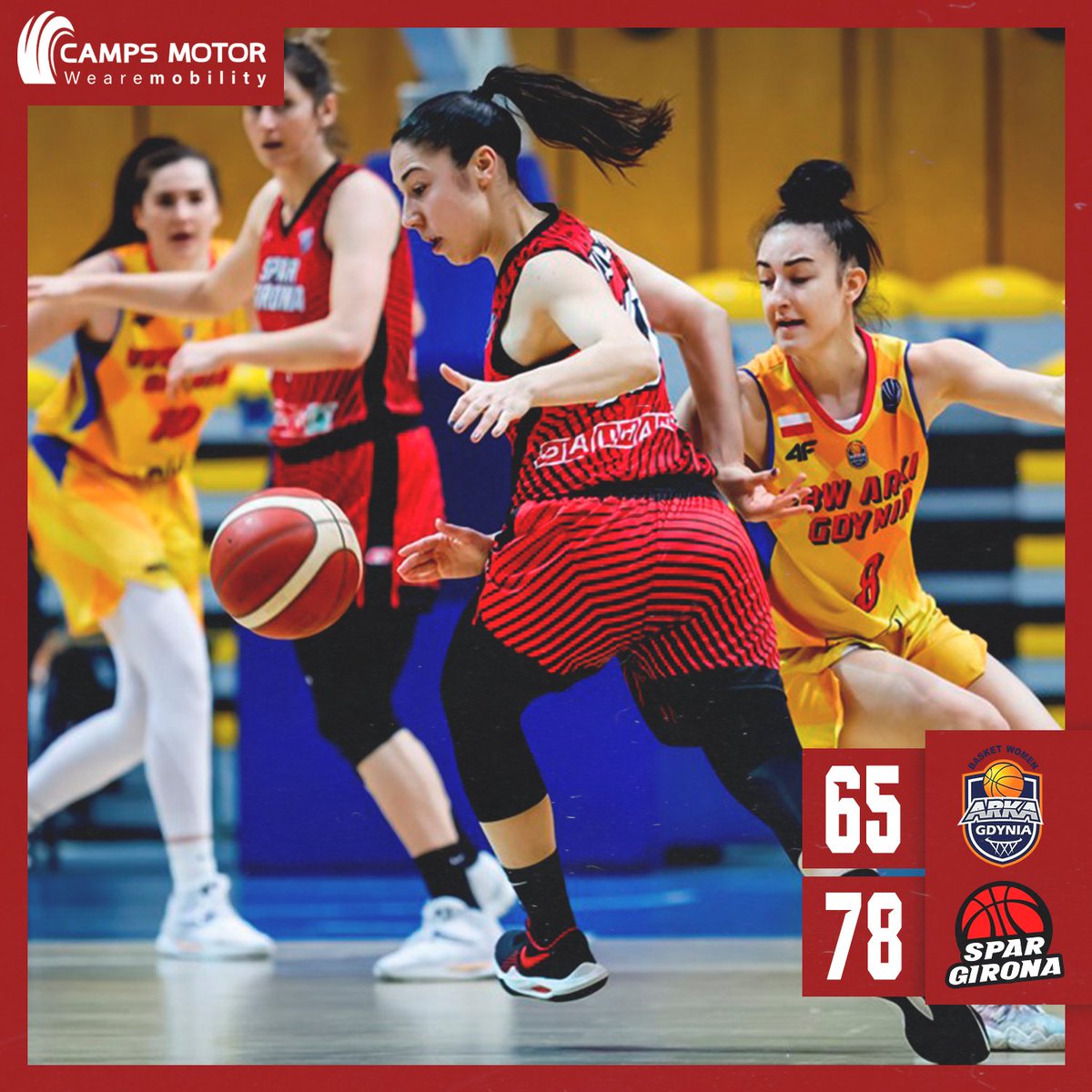 unigirona's tweet photo. 🅕🅘🅝🅐🅛 | 🏆 @EuroLeagueWomen J14 | @BIGdyniaSSA 65 - 78 Spar @unigirona 

📸 @EuroLeagueWomen 
#SomhiUni #ComparteixSentiment https://t.co/7NQ3Y8675u