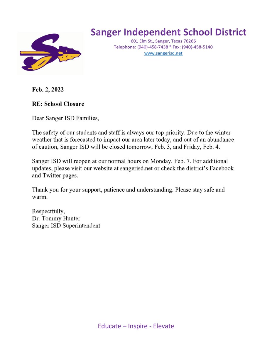 Sanger ISD tweet media