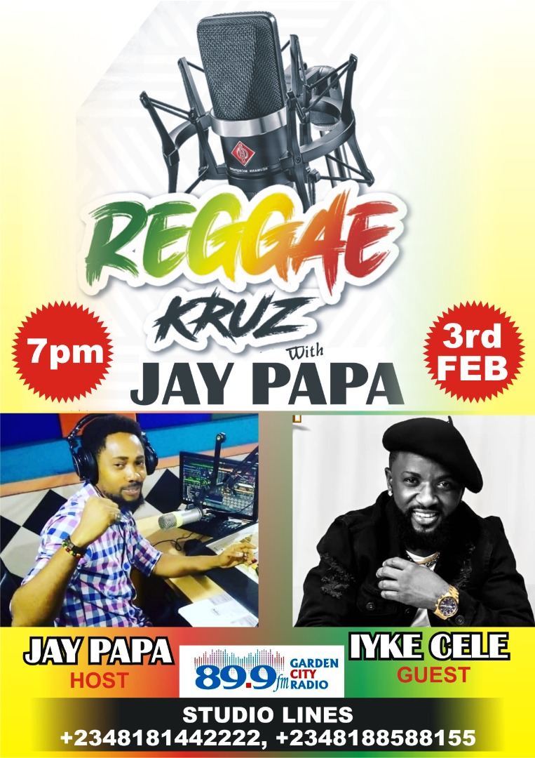 Where my PH people at? Catch me live on Raggae Kruz with @jaypapasita on Garden City Radio 89.9 Port Harcourt. 3rd February, by 7pm. You'll also have the opportunity to call in and talk with me as well. See you! #iykecele #possibility