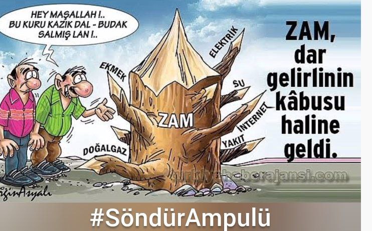 Son yıllarda en çok zamla yaşayayı mecbur bırakan bu zihniyetten kurlula bilmemiz için 
#SöndürAmpulü  diyoruz hep birlikte